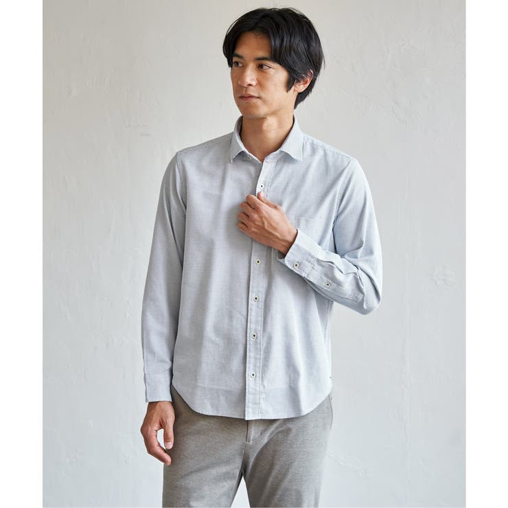 デニムライクスイスカラーシャツ | ikka  | 詳細画像5 