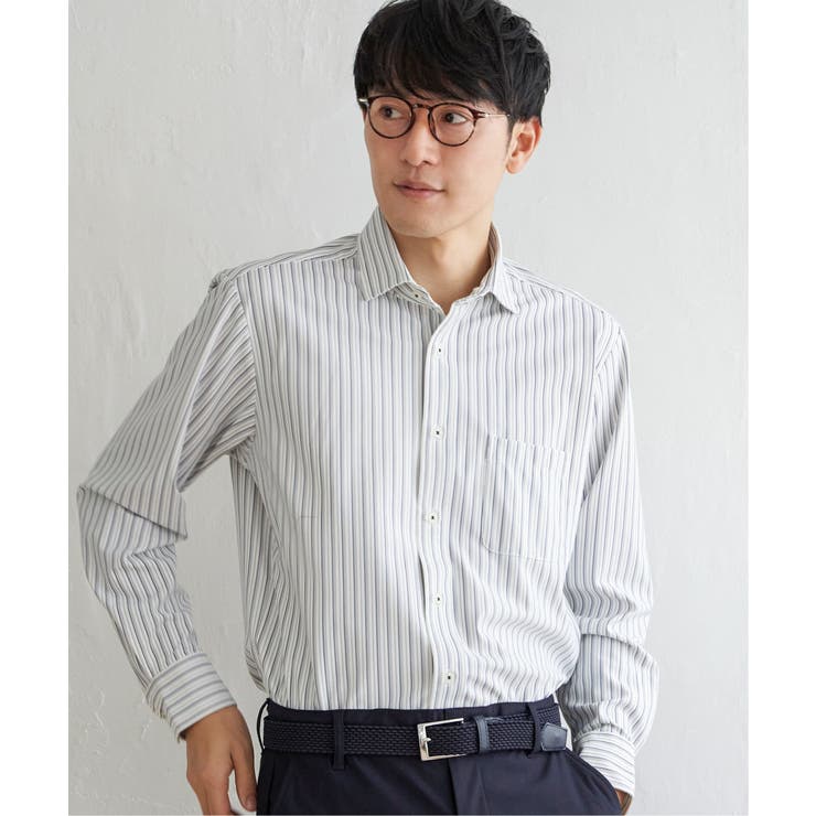 ホワイト | GOKU楽ワークスイスカラーシャツ | ikka 