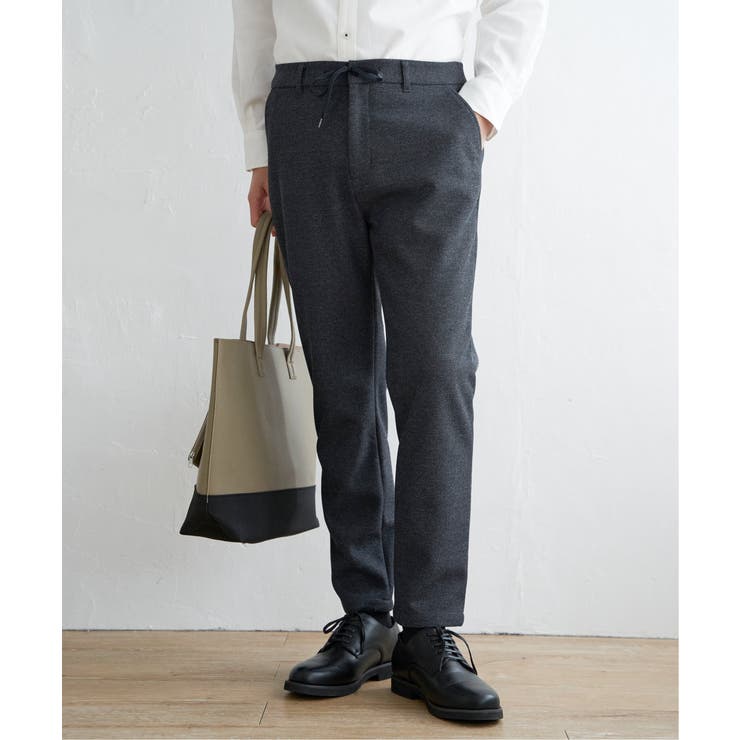 【セットアップ対応】GOKU楽ワークウールライクパンツ | ikka  | 詳細画像2 