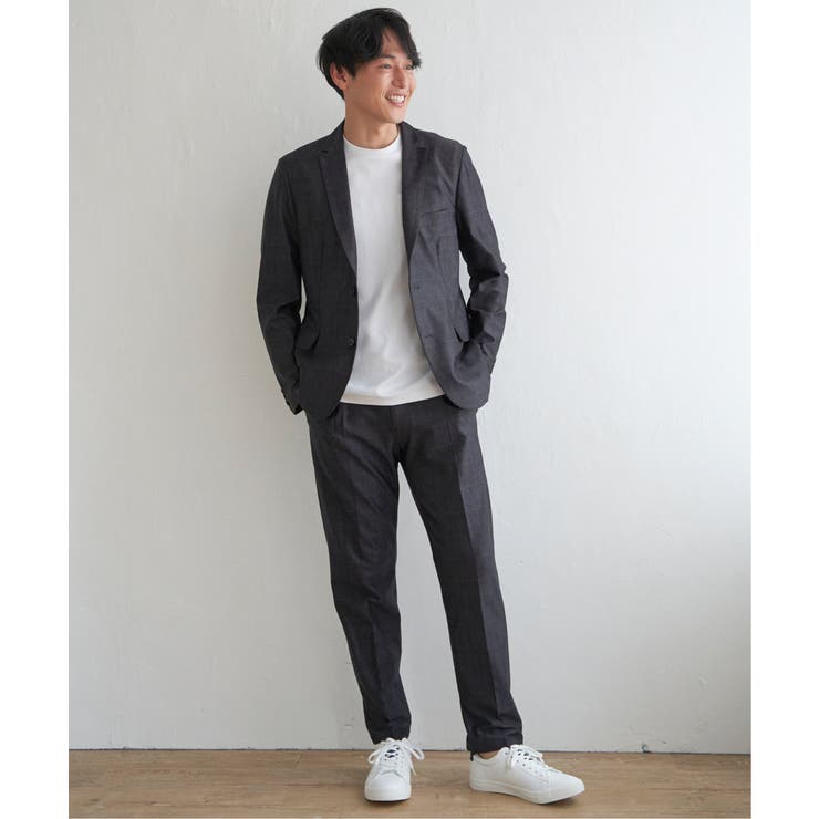 【セットアップ対応】メッシュチェックイージーパンツ | ikka  | 詳細画像3 