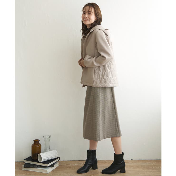 キルト切り替えフードコート | ikka  | 詳細画像8 