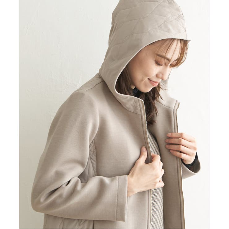 キルト切り替えフードコート | ikka  | 詳細画像18 