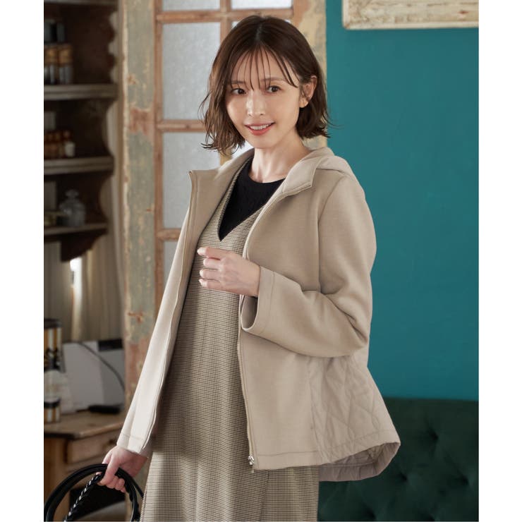 キルト切り替えフードコート | ikka  | 詳細画像1 