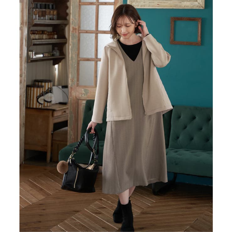 キルト切り替えフードコート | ikka  | 詳細画像6 