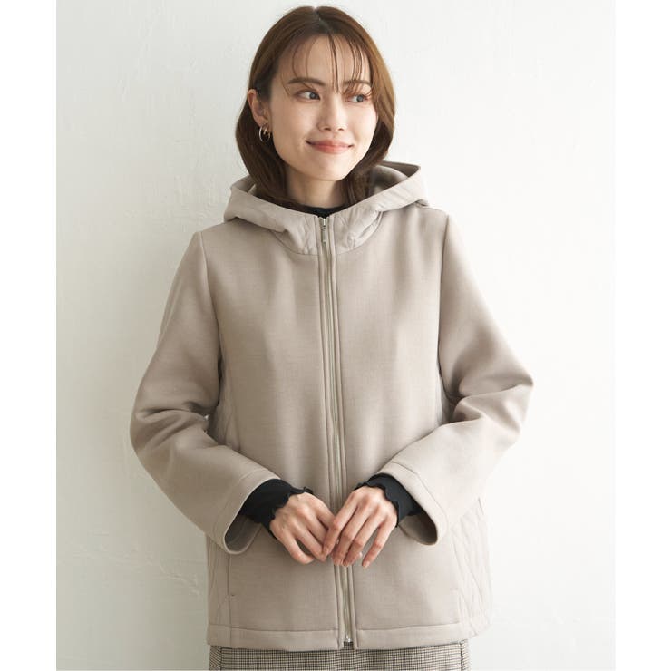 キルト切り替えフードコート | ikka  | 詳細画像7 