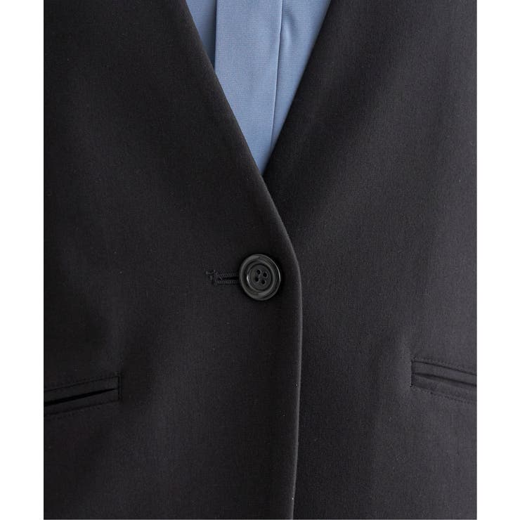 【洗濯機で洗える／セットアップ対応】GOKU楽カットソーノーカラージャケット | ikka  | 詳細画像21 