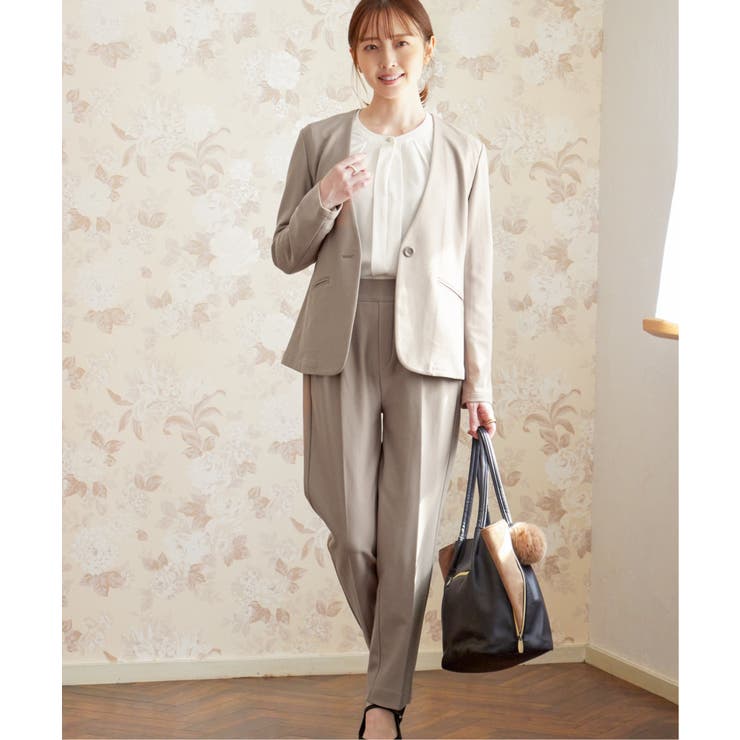 【洗濯機で洗える／セットアップ対応】GOKU楽カットソーノーカラージャケット | ikka  | 詳細画像6 