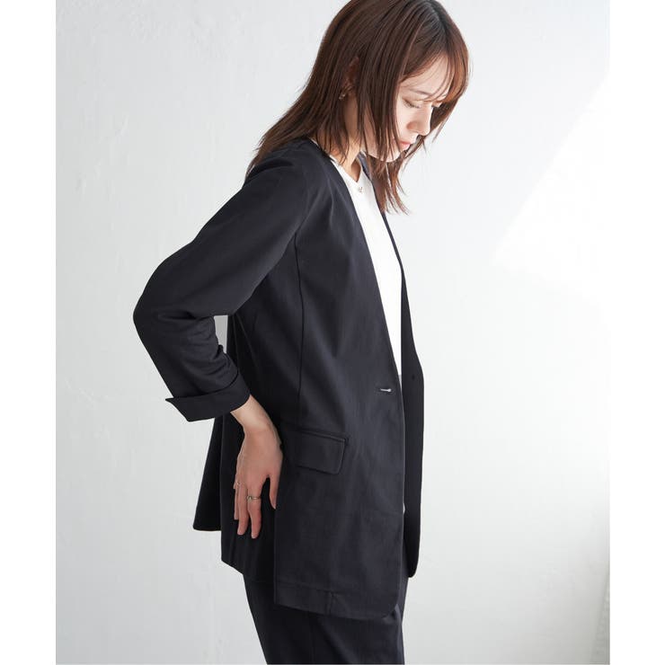 【セットアップ対応】GOKU楽ワークノーカラージャケット | ikka  | 詳細画像3 