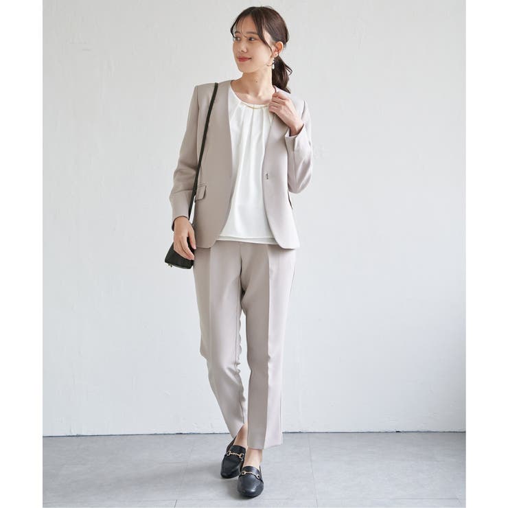 【洗濯機で洗える／セットアップ対応】ウォッシャブルVネックジャケット | ikka  | 詳細画像13 