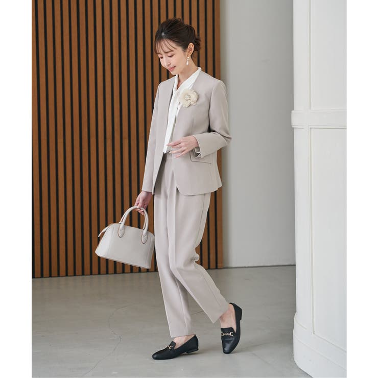 【洗濯機で洗える／セットアップ対応】ウォッシャブルVネックジャケット | ikka  | 詳細画像4 