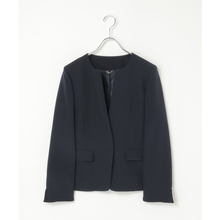 【洗濯機で洗える／セットアップ対応】ウォッシャブルキーネックジャケット | ikka  | 詳細画像19 