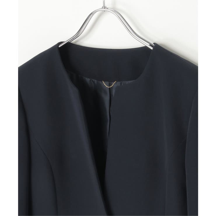 【洗濯機で洗える／セットアップ対応】ウォッシャブルキーネックジャケット | ikka  | 詳細画像25 