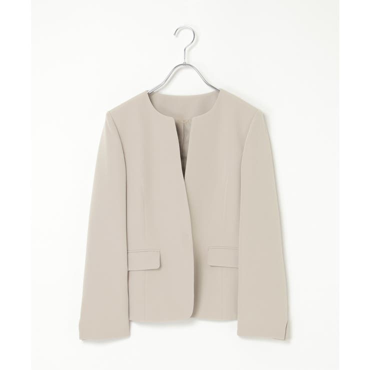 【洗濯機で洗える／セットアップ対応】ウォッシャブルキーネックジャケット | ikka  | 詳細画像32 