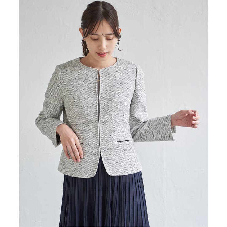 【フォーマル対応】ファンシーツイードジャケット | ikka  | 詳細画像10 