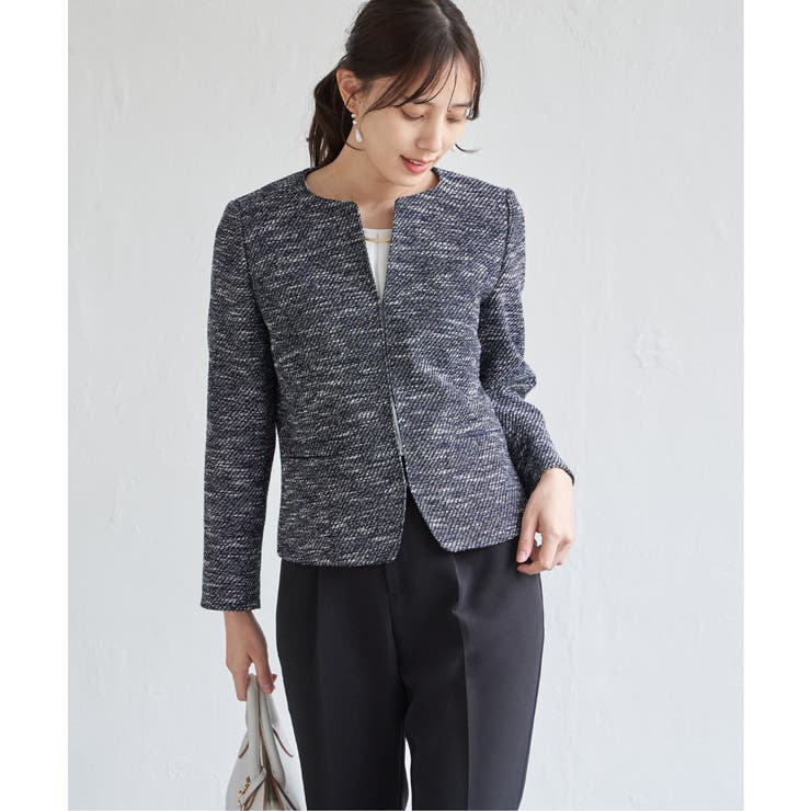 【フォーマル対応】ファンシーツイードジャケット | ikka  | 詳細画像15 