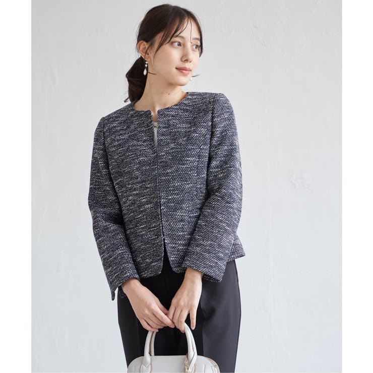 【フォーマル対応】ファンシーツイードジャケット | ikka  | 詳細画像16 