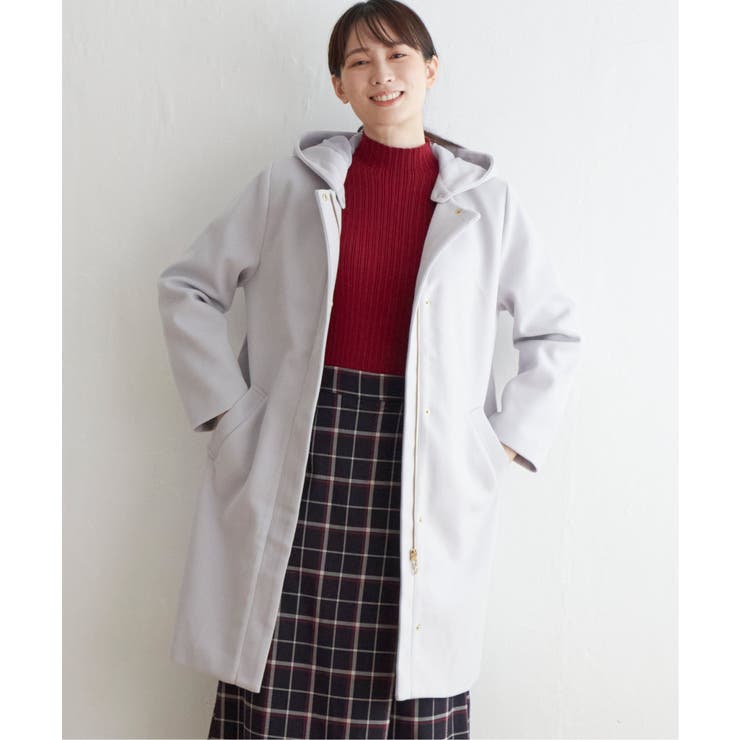 ウールライクフード取り外しコート | ikka  | 詳細画像7 