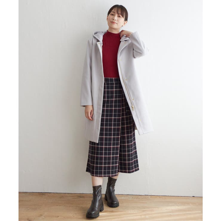 ウールライクフード取り外しコート | ikka  | 詳細画像8 