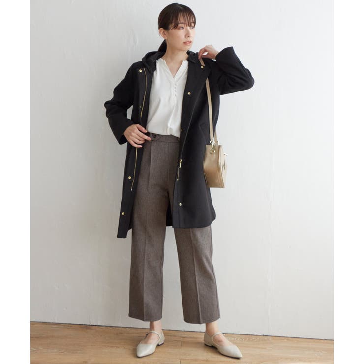 ウールライクフード取り外しコート | ikka  | 詳細画像11 