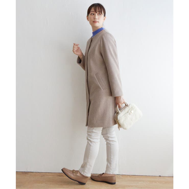 ウールライクフード取り外しコート | ikka  | 詳細画像14 