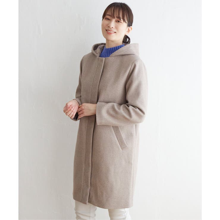 ウールライクフード取り外しコート | ikka  | 詳細画像19 