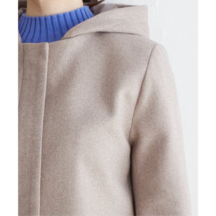 ウールライクフード取り外しコート | ikka  | 詳細画像21 