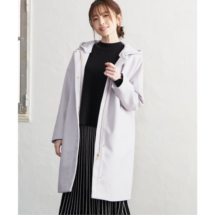 ウールライクフード取り外しコート | ikka  | 詳細画像1 