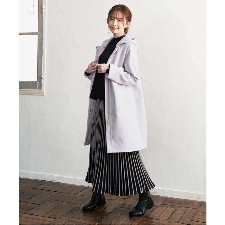 ウールライクフード取り外しコート | ikka  | 詳細画像4 