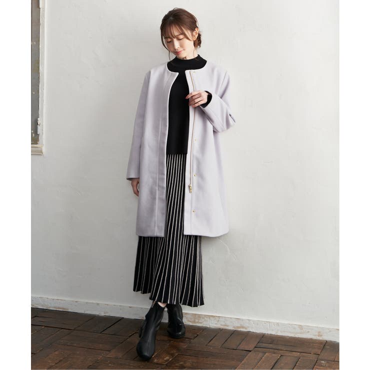 ウールライクフード取り外しコート | ikka  | 詳細画像5 