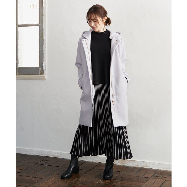 ウールライクフード取り外しコート | ikka  | 詳細画像6 