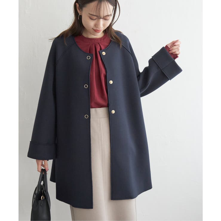 ダークネイビー | 【洗濯機で洗える】GOKU楽ダンボールコート | ikka 