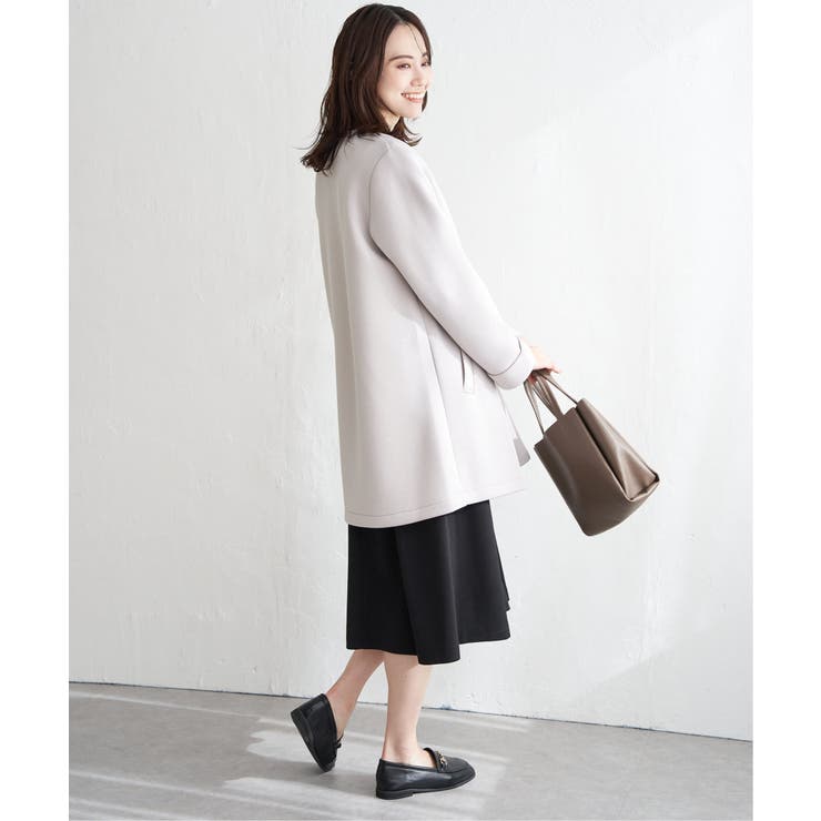 ダンボールニットノーカラーコート | ikka  | 詳細画像12 