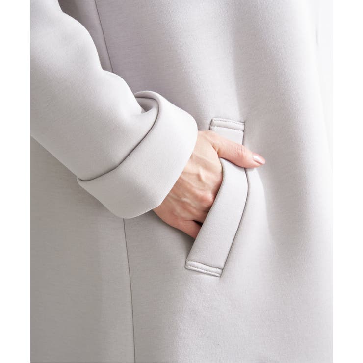 ダンボールニットノーカラーコート | ikka  | 詳細画像27 