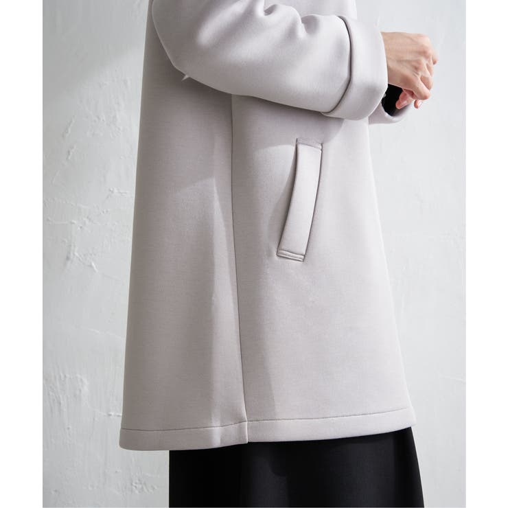 ダンボールニットノーカラーコート | ikka  | 詳細画像29 