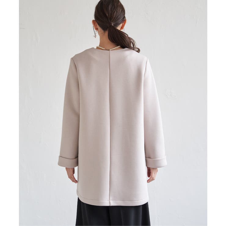 ダンボールニットノーカラーコート | ikka  | 詳細画像13 