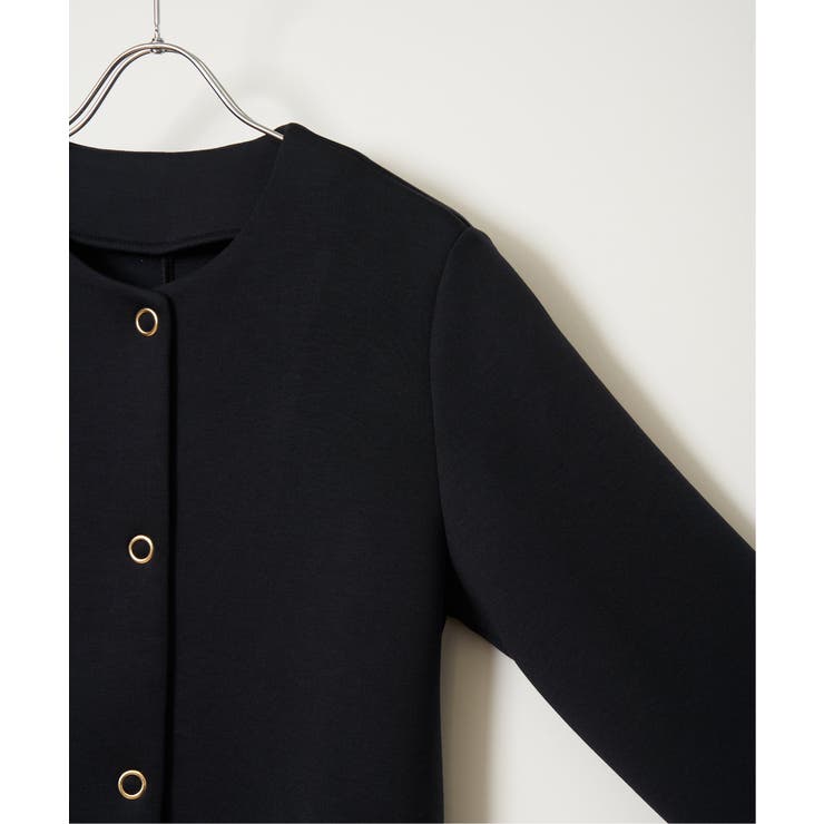 ダンボールニットノーカラーコート | ikka  | 詳細画像17 