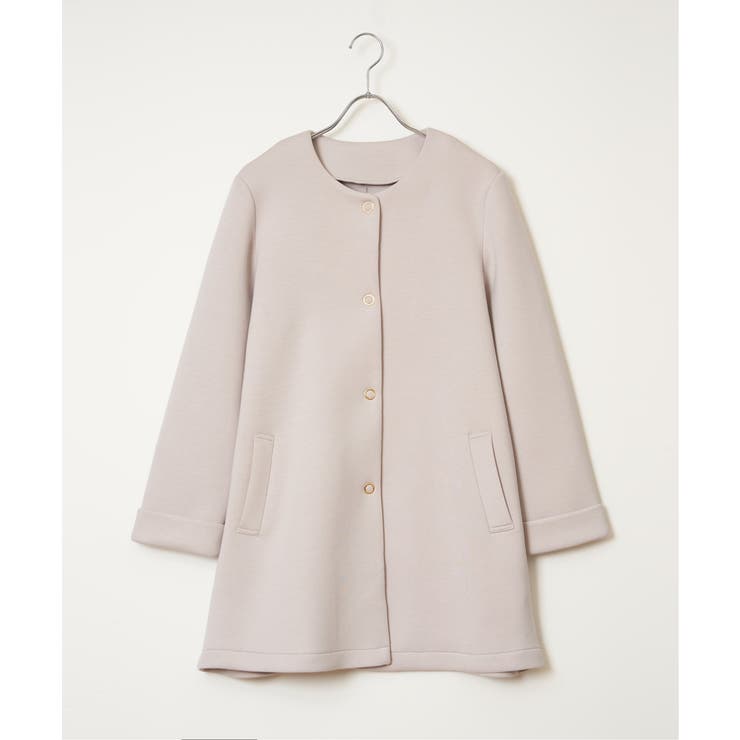 ダンボールニットノーカラーコート | ikka  | 詳細画像25 