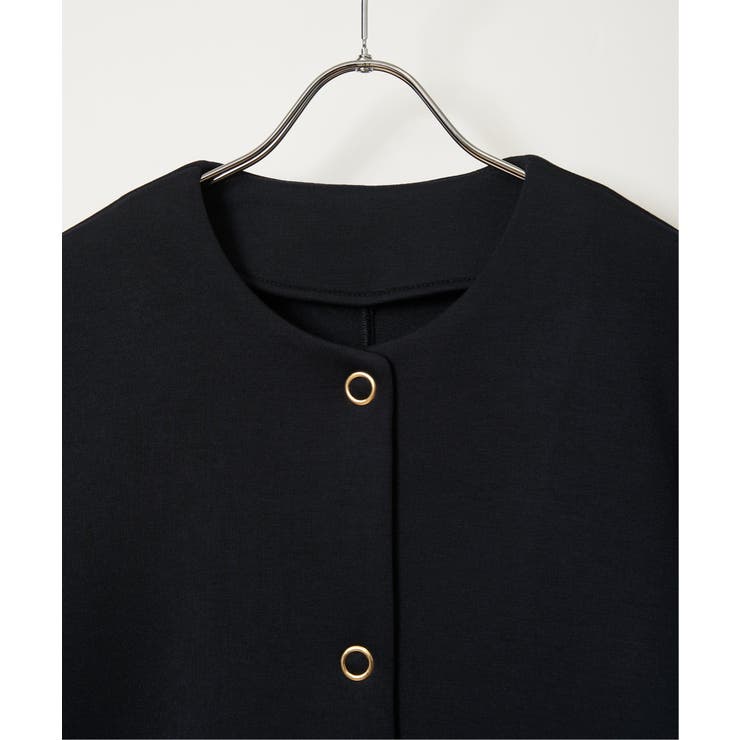 ダンボールニットノーカラーコート | ikka  | 詳細画像32 