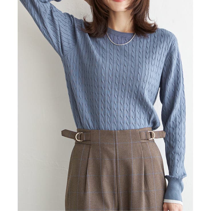 ブルーケイ | ミニケーブルニットプルオーバー | ikka 