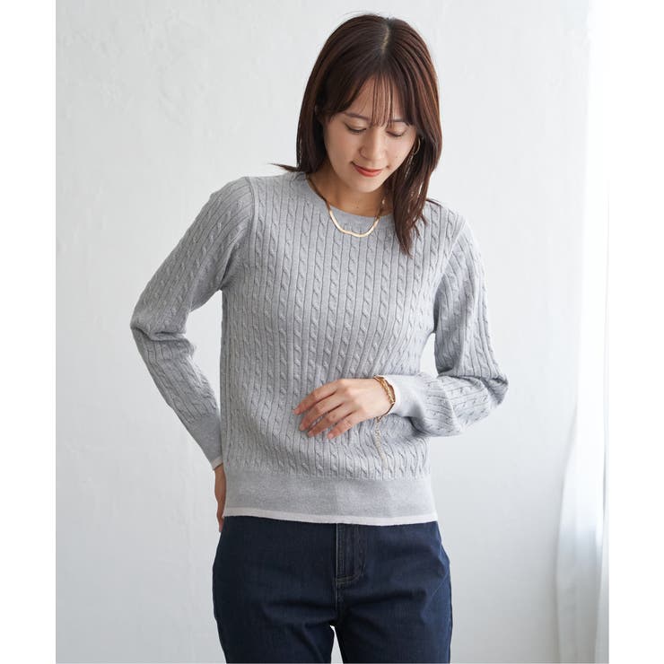 ミニケーブルニットプルオーバー | ikka  | 詳細画像25 