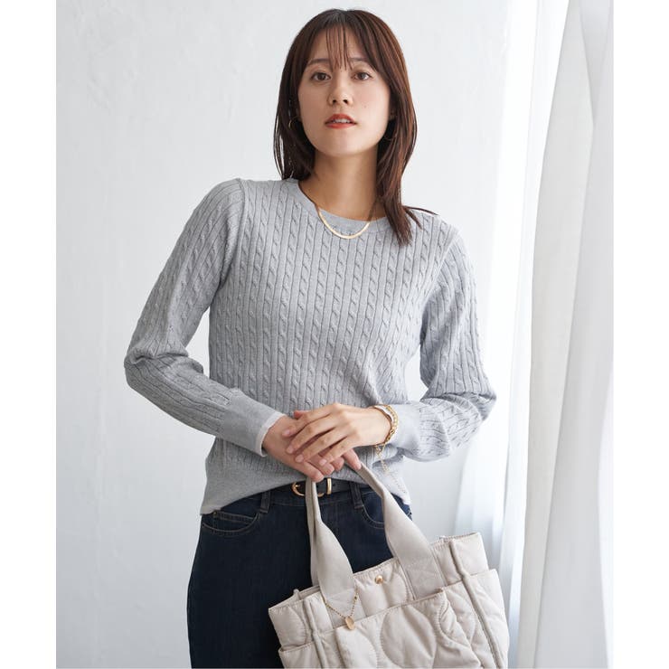 ミニケーブルニットプルオーバー | ikka  | 詳細画像26 