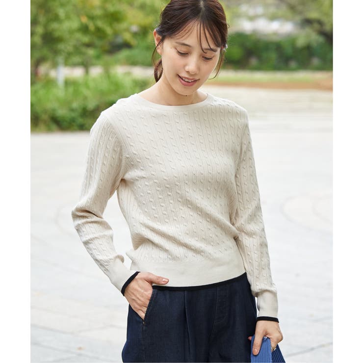 ミニケーブルニットプルオーバー | ikka  | 詳細画像2 