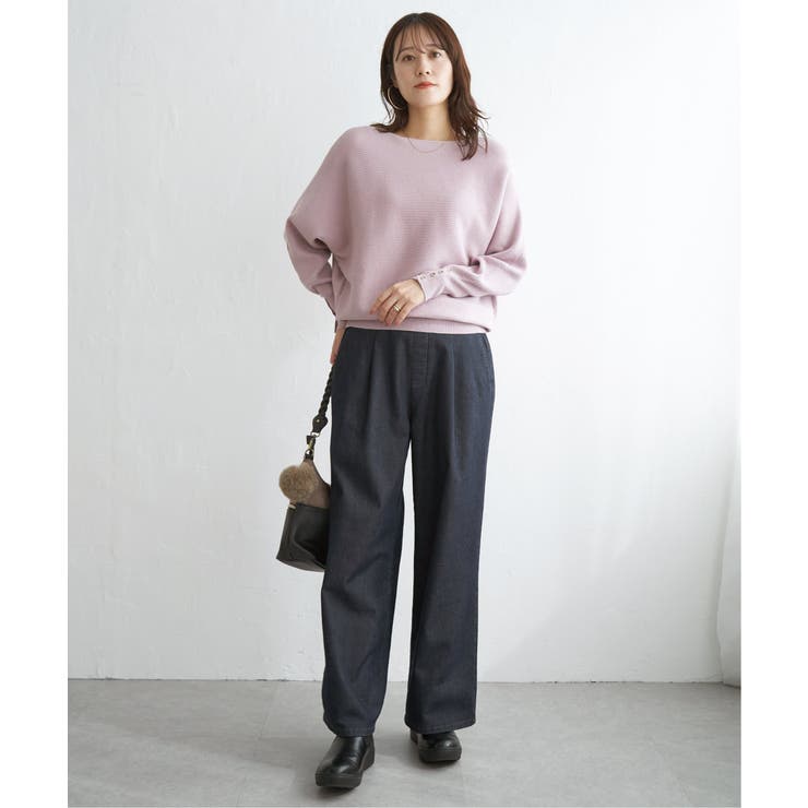 横リブドルマンラメニットプルオーバー | ikka  | 詳細画像9 