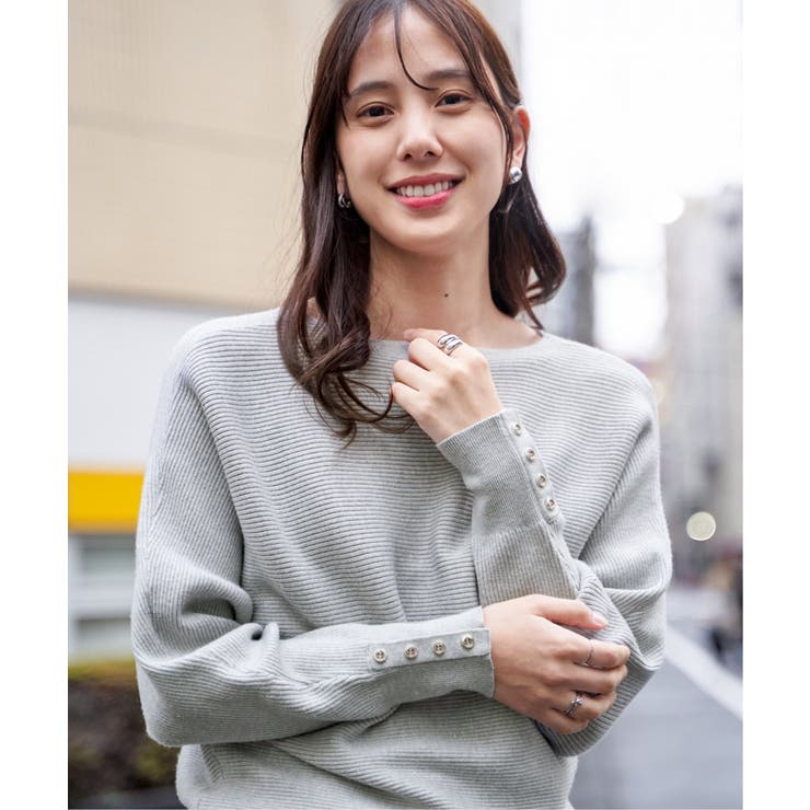 横リブドルマンラメニットプルオーバー | ikka  | 詳細画像19 