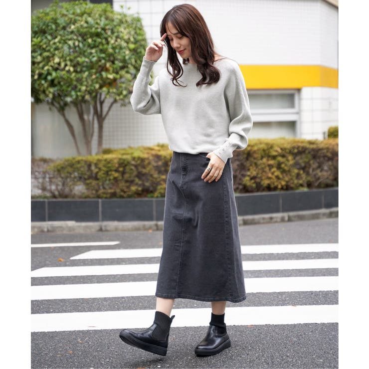 横リブドルマンラメニットプルオーバー | ikka  | 詳細画像22 