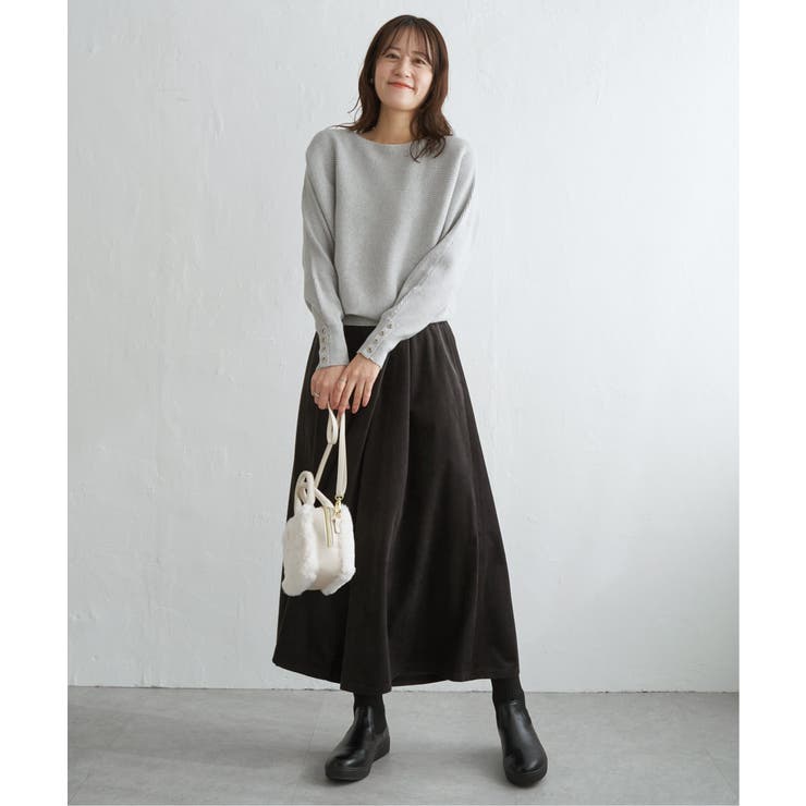 横リブドルマンラメニットプルオーバー | ikka  | 詳細画像23 