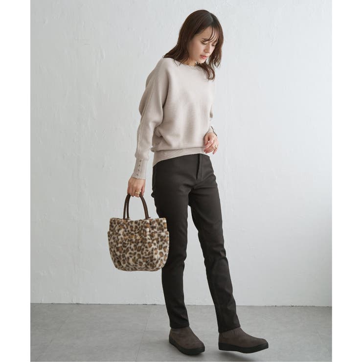 横リブドルマンラメニットプルオーバー | ikka  | 詳細画像29 