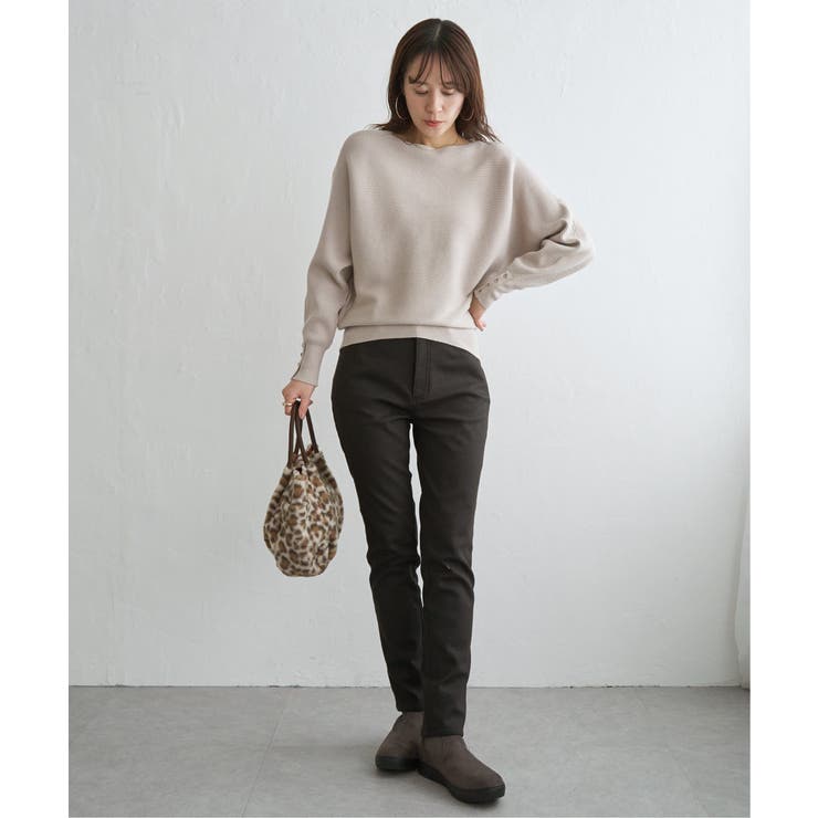 横リブドルマンラメニットプルオーバー | ikka  | 詳細画像30 