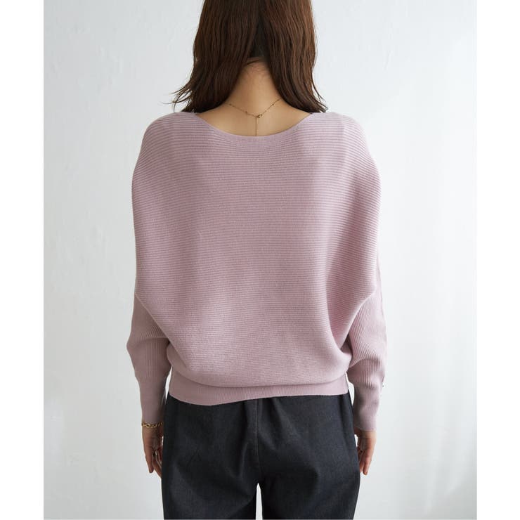 横リブドルマンラメニットプルオーバー | ikka  | 詳細画像32 