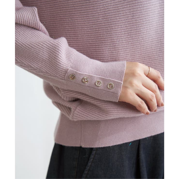 横リブドルマンラメニットプルオーバー | ikka  | 詳細画像35 